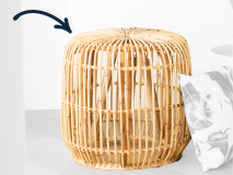 Rotan kruk/ bijzettafel